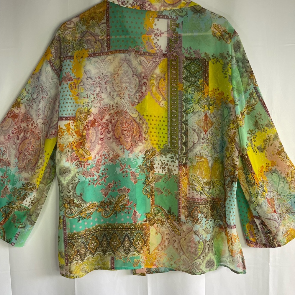 Zara Multicolor Patchwork Blouse - image 6